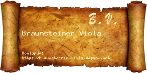 Braunsteiner Viola névjegykártya